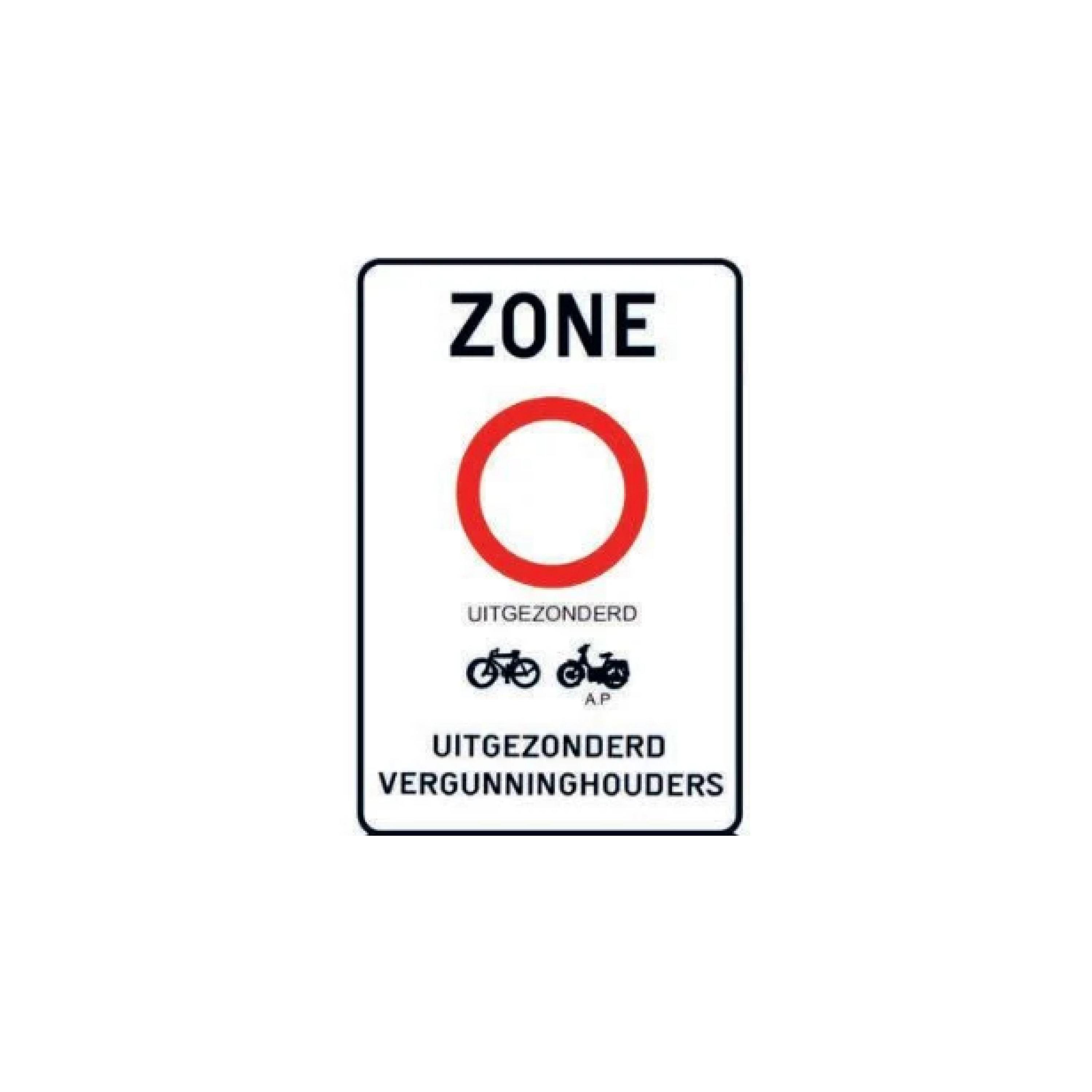 Verkeersbord autoluwe zone