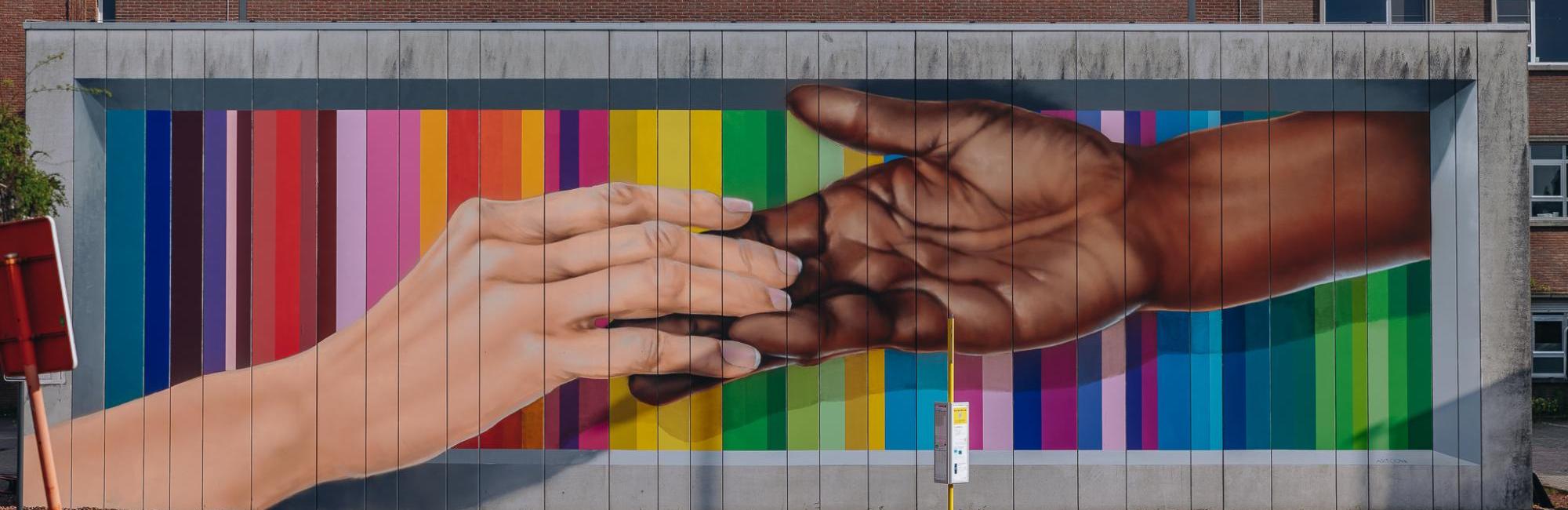 'Iedereen Mee'-mural door Artoon