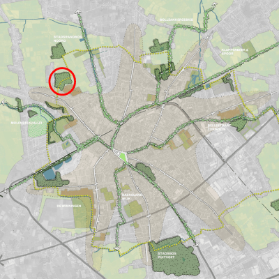 Locatie van het nieuwe stadsrandbos